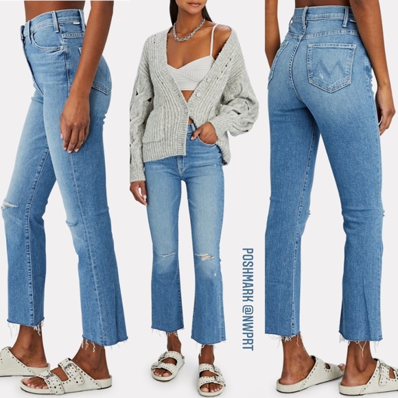 MOTHER Denim - {NWOT} MOTHER Hustler Understudy Ankle Fray HW 24